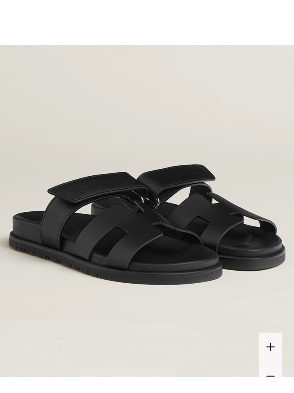 Hermes Chypre sandal Noir (37.5)